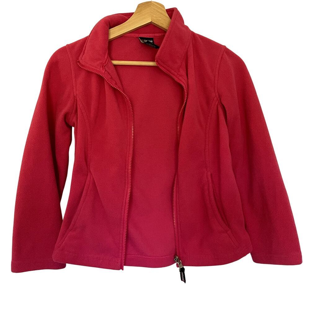 Mountain Xpedition hot pink fleece full zip sweater kids size M (7-8) warm